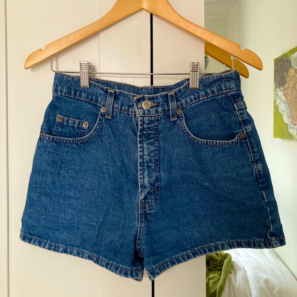 Vintage Lois high-waisted shorts Blue Denim